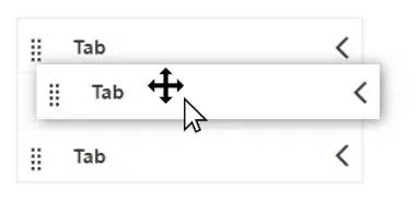 tab rearrangement realization