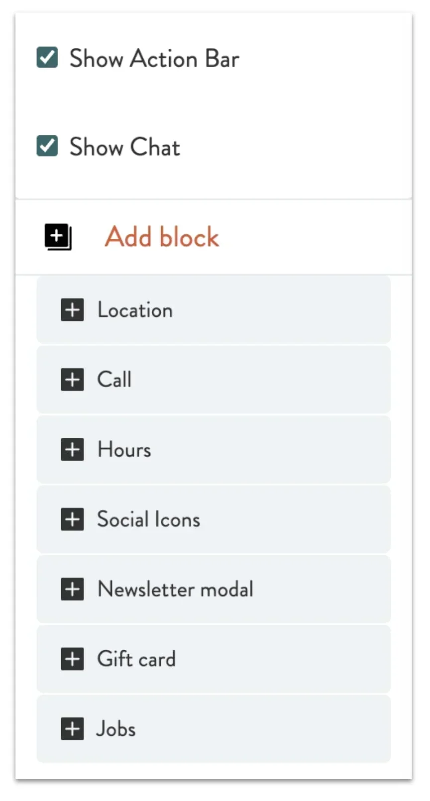 left side settings