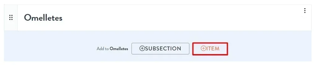 add a menu item button