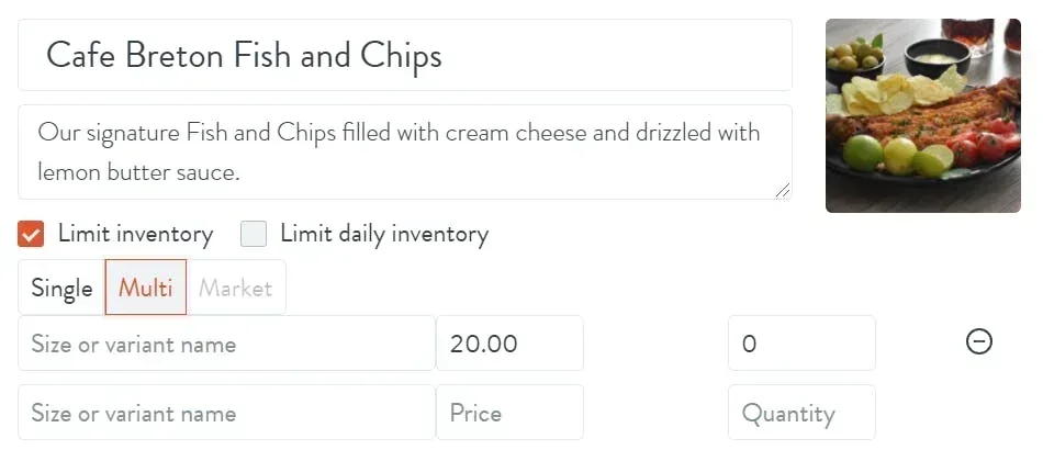 multiple price point options