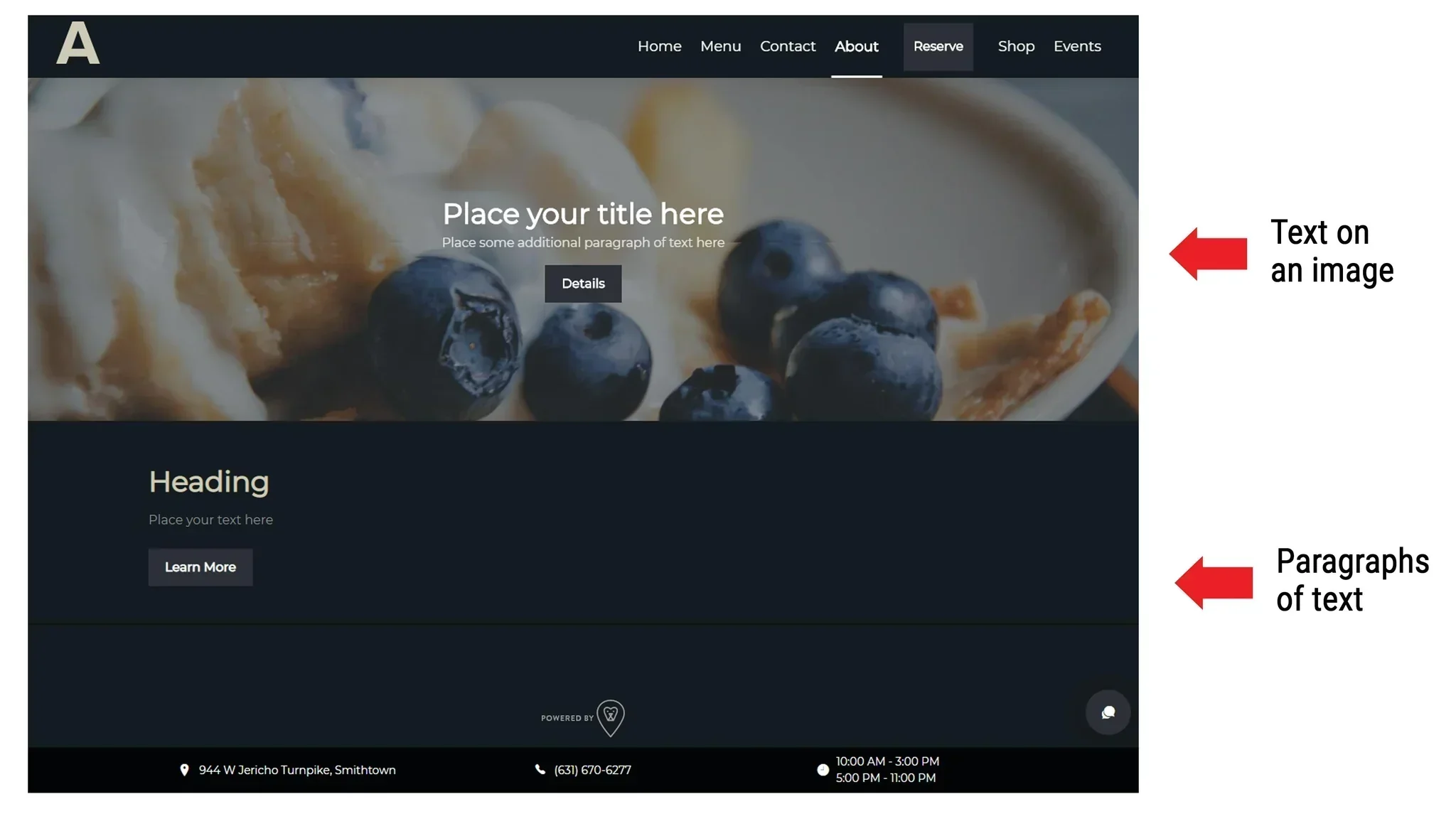 about page layout