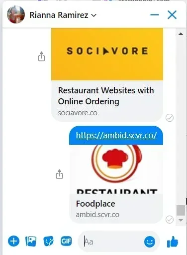brand settings in a text chat