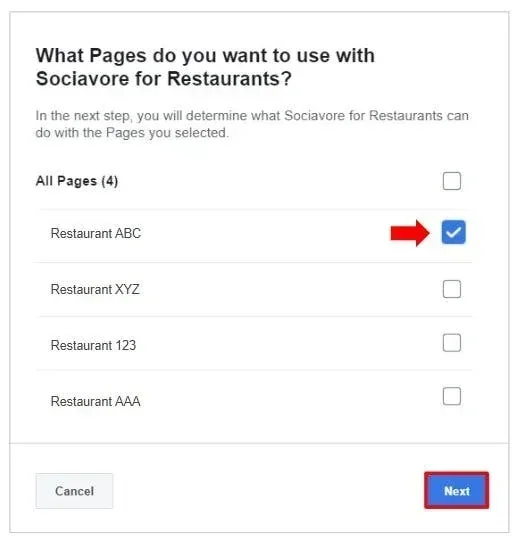 select pages