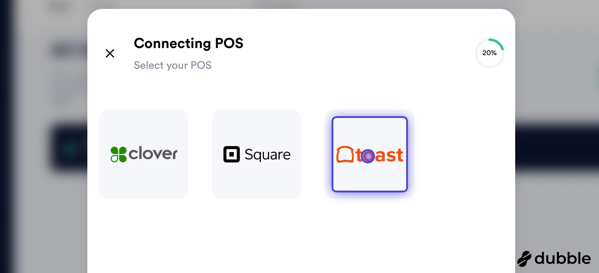Select Toast as POS option