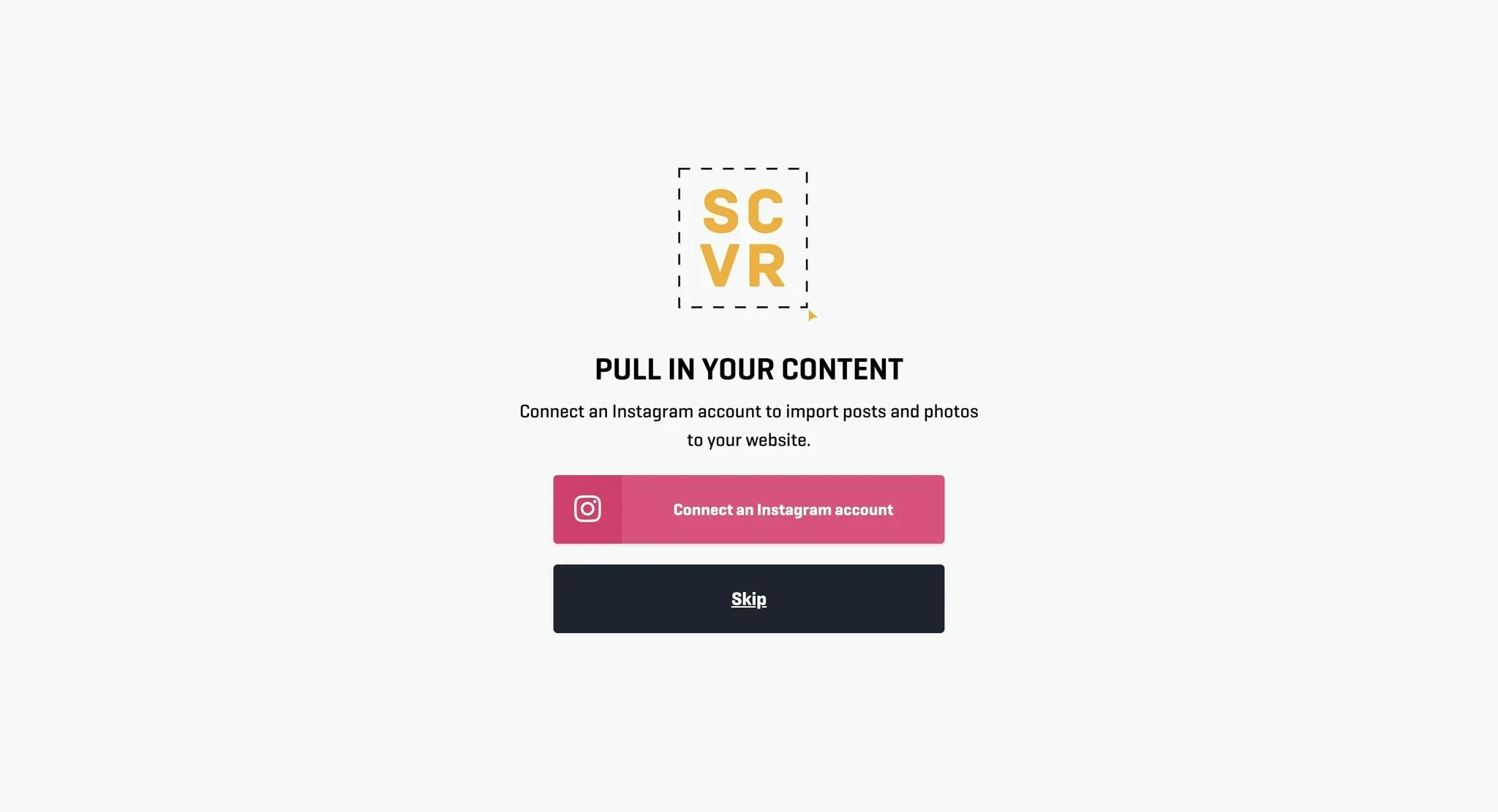 connect instagram, optionally
