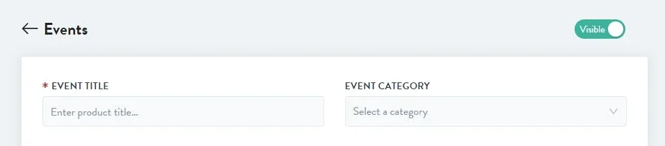 toggle event visible or invisible