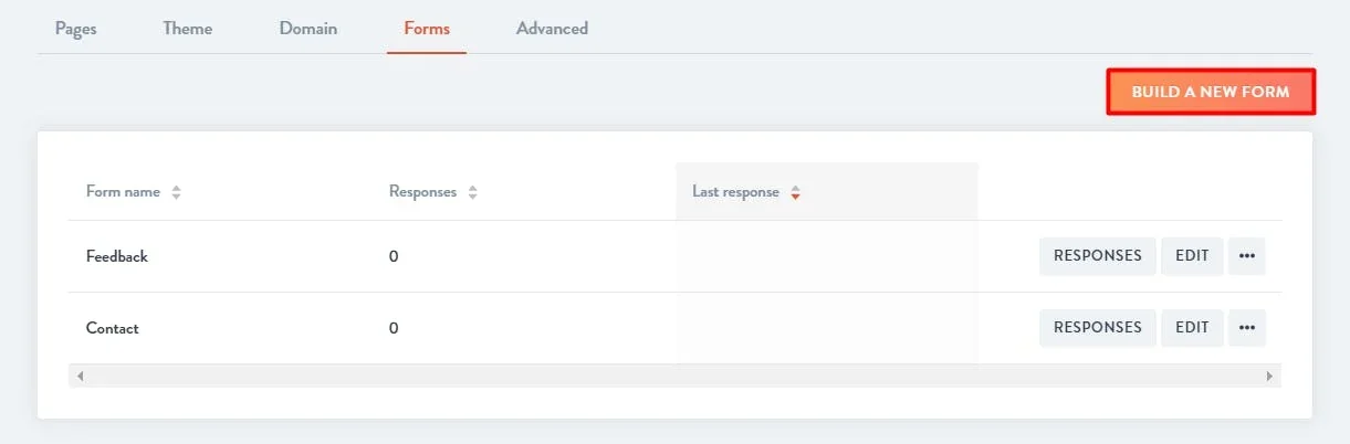 build a new form button