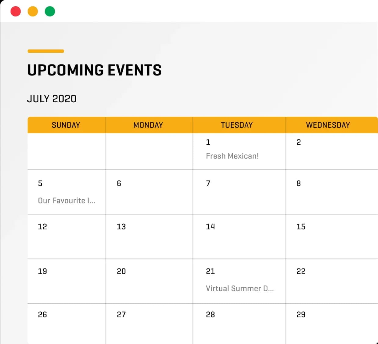 An Awesome Event Calendar