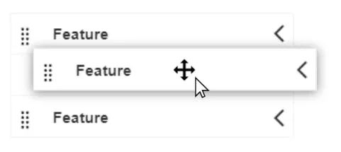 rearrange feature