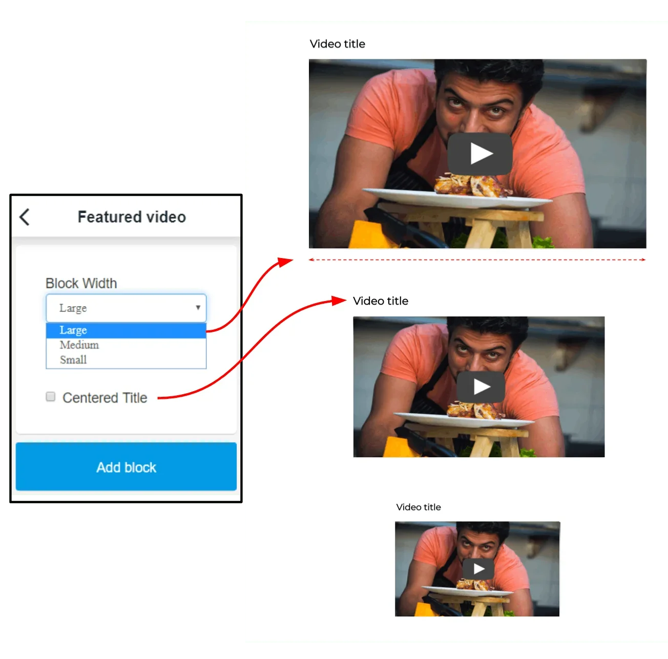 adjust the size option