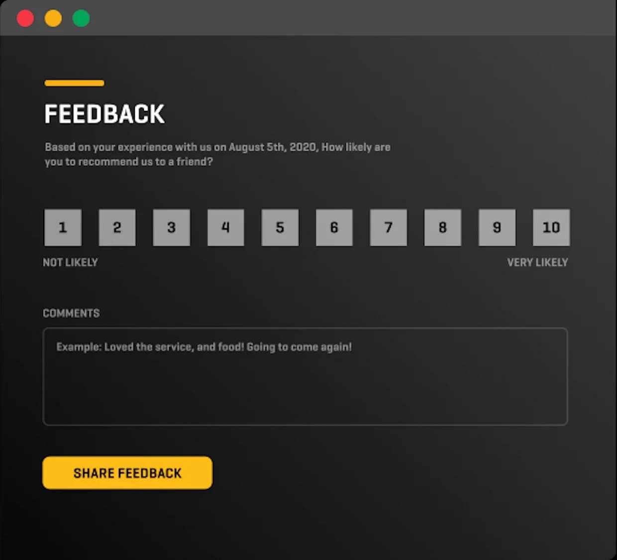 Easy Feedback Collection