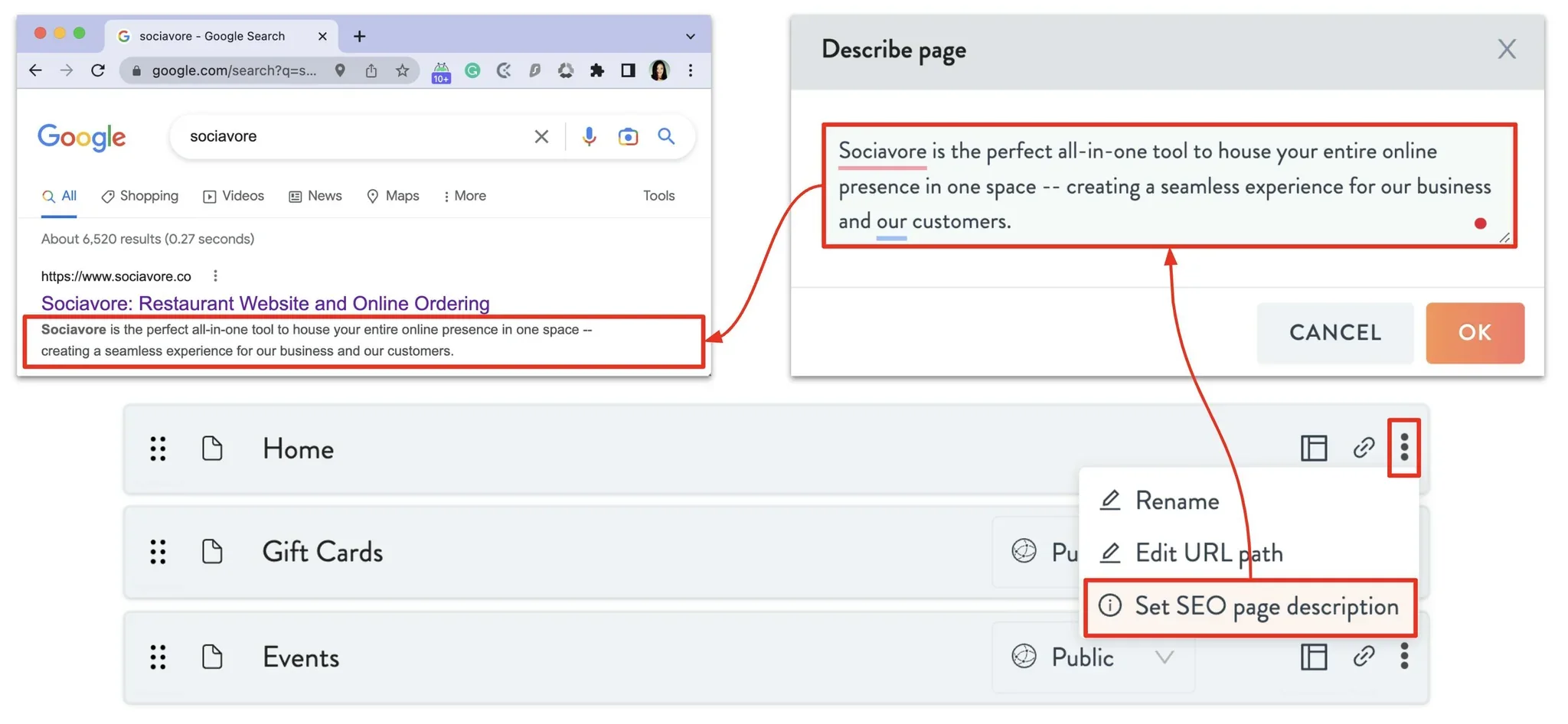edit seo page description example