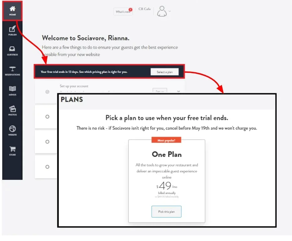 pricing plans after a free trial