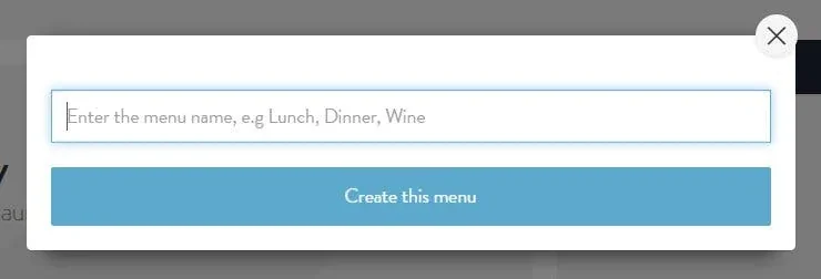 name your menu