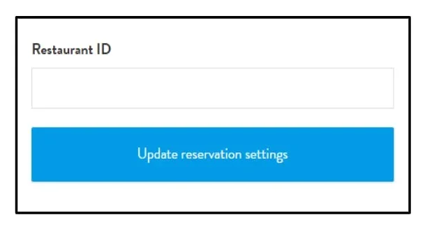 restaurant ID prompt