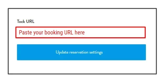 prompt for booking url