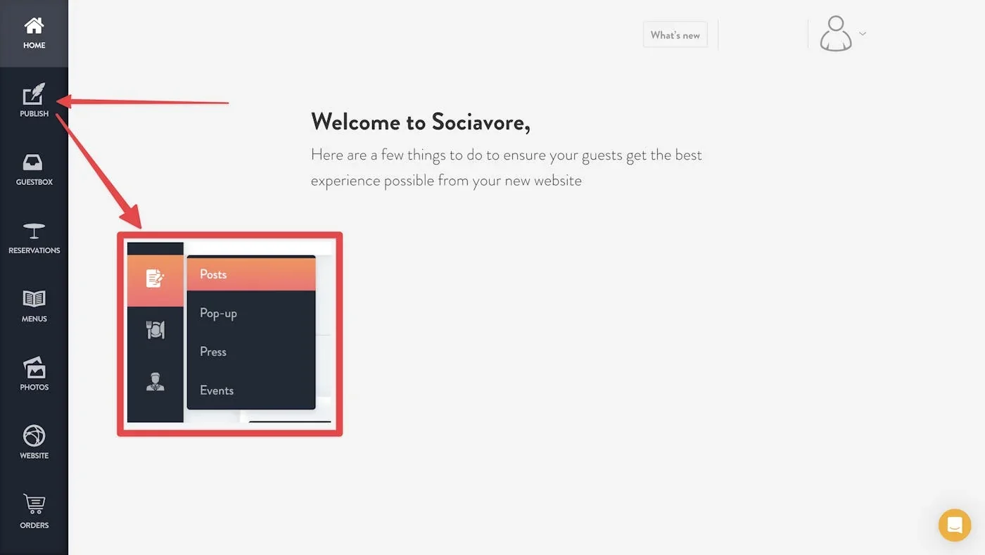 sociavore dashboard