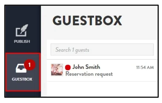 guestbox with one notification