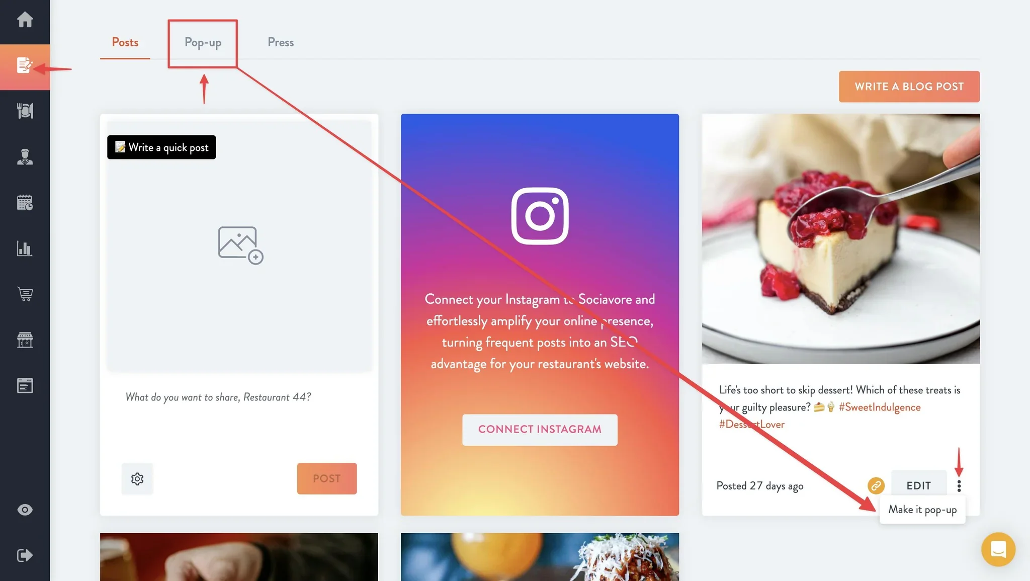 pop-up creator