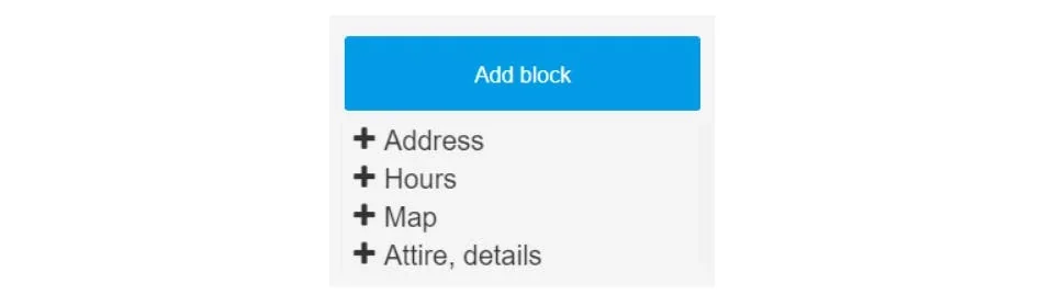 address block option