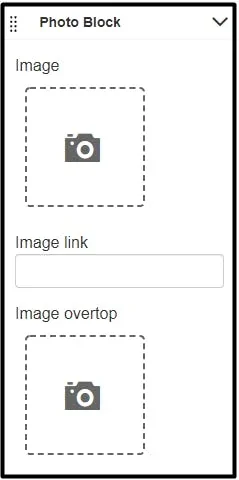 photo block customization panel