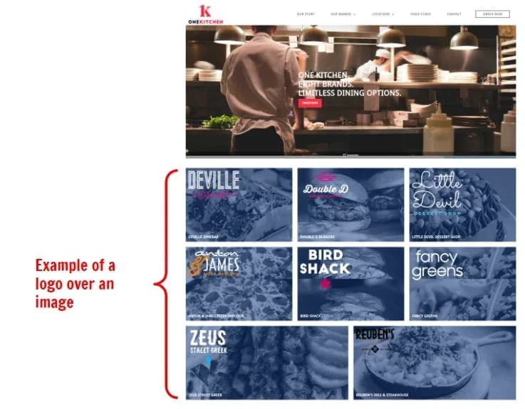 example of a logo over an image