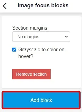 highlighted add block