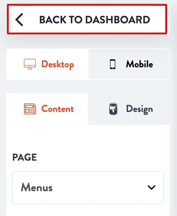 return to dashboard
