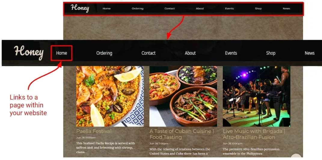 navigation bar example
