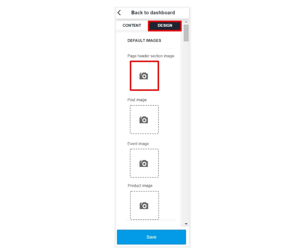 set an image as the default