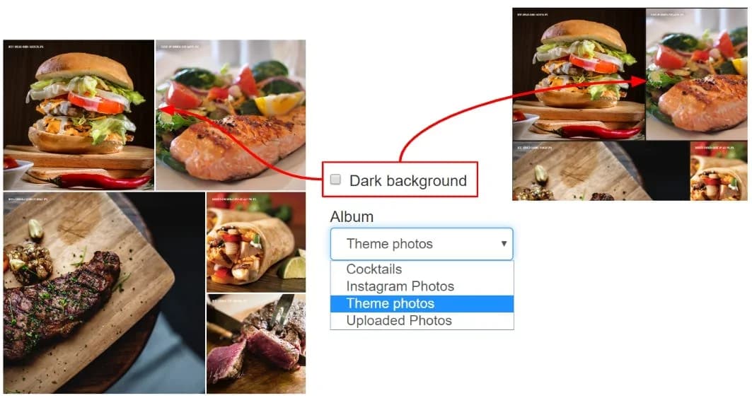select an album to display