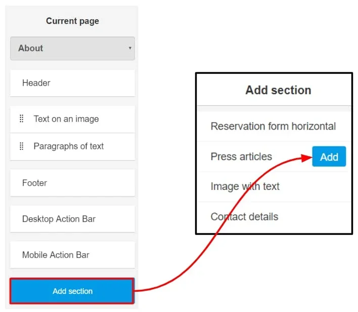 add a press article block