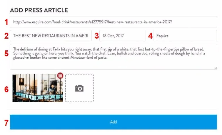 correspondingly numbered guide on press article features example