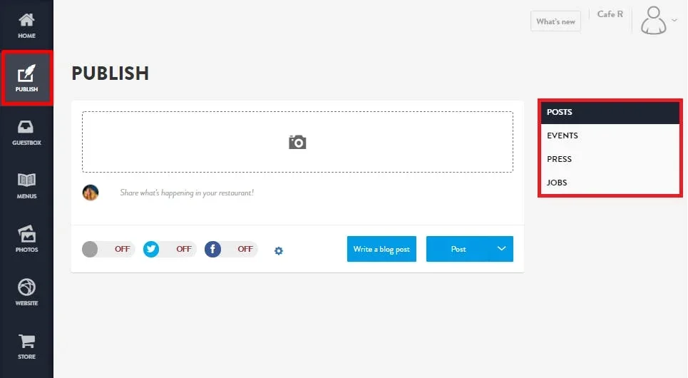 publish dashboard