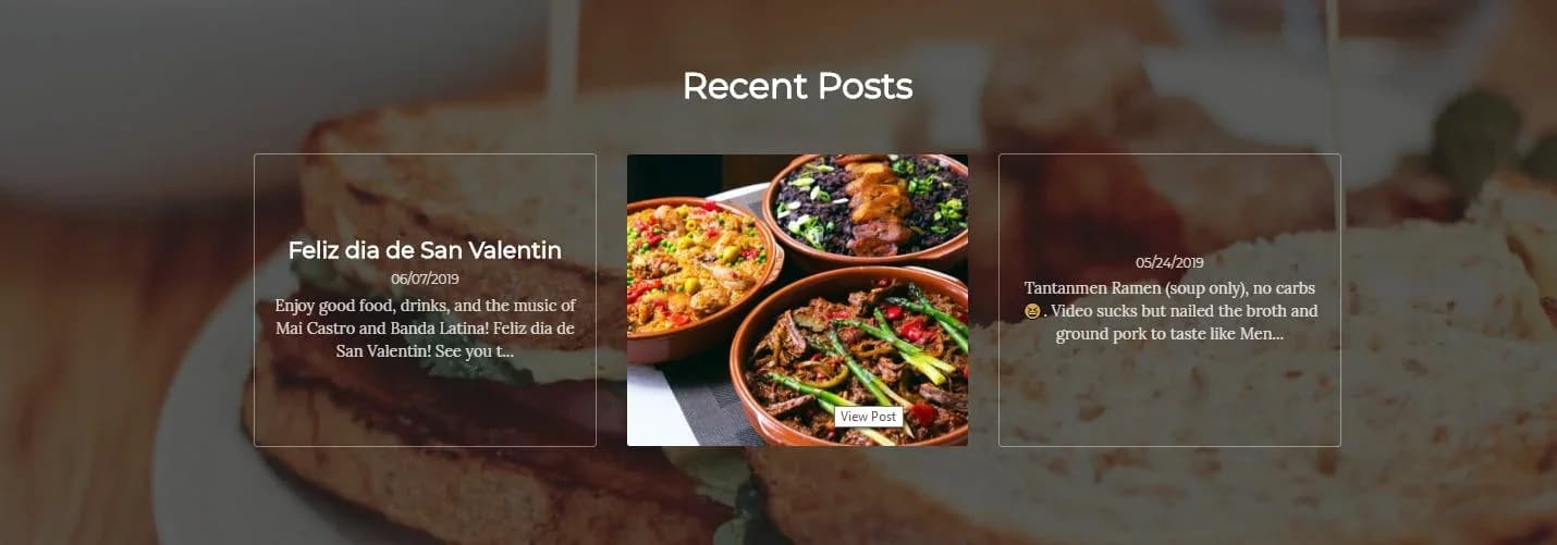 sample recent posts block