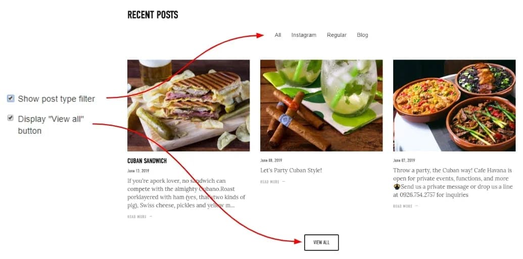 view all button example