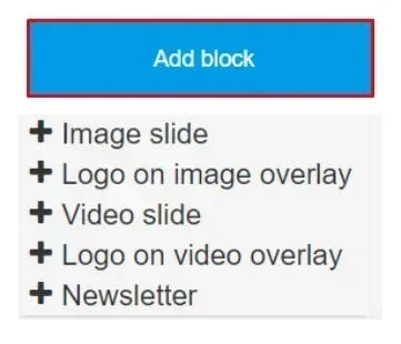 add block button with options