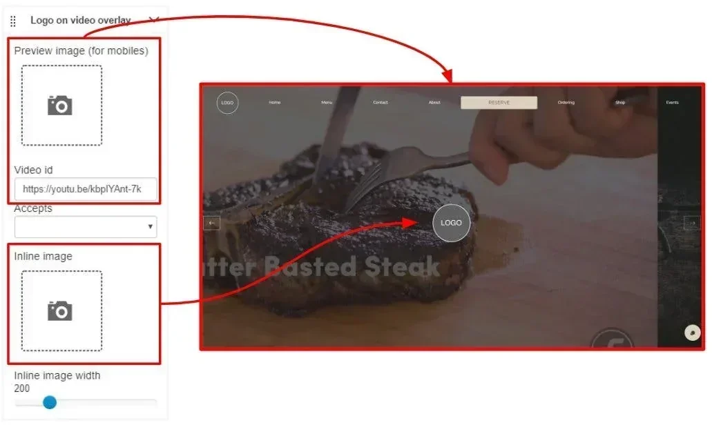 logo on video overlay example
