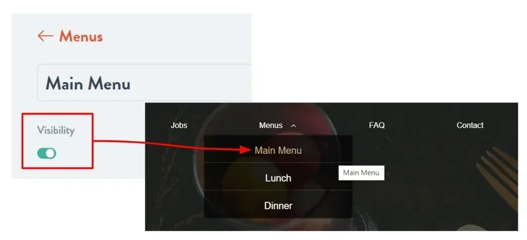visibility toggle
