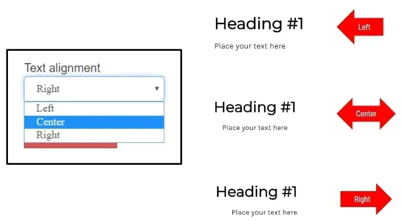 alignment options