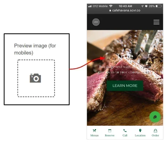 example of preview for mobile