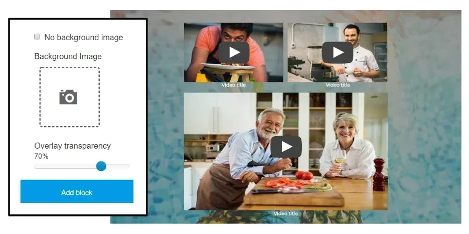 upload an image in the editor and adjust the transparency using the slider on the left