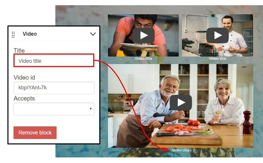 video title display example