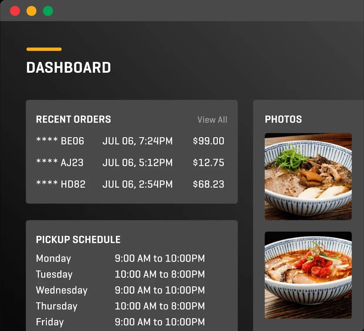 Powerful all-in-one dashboard