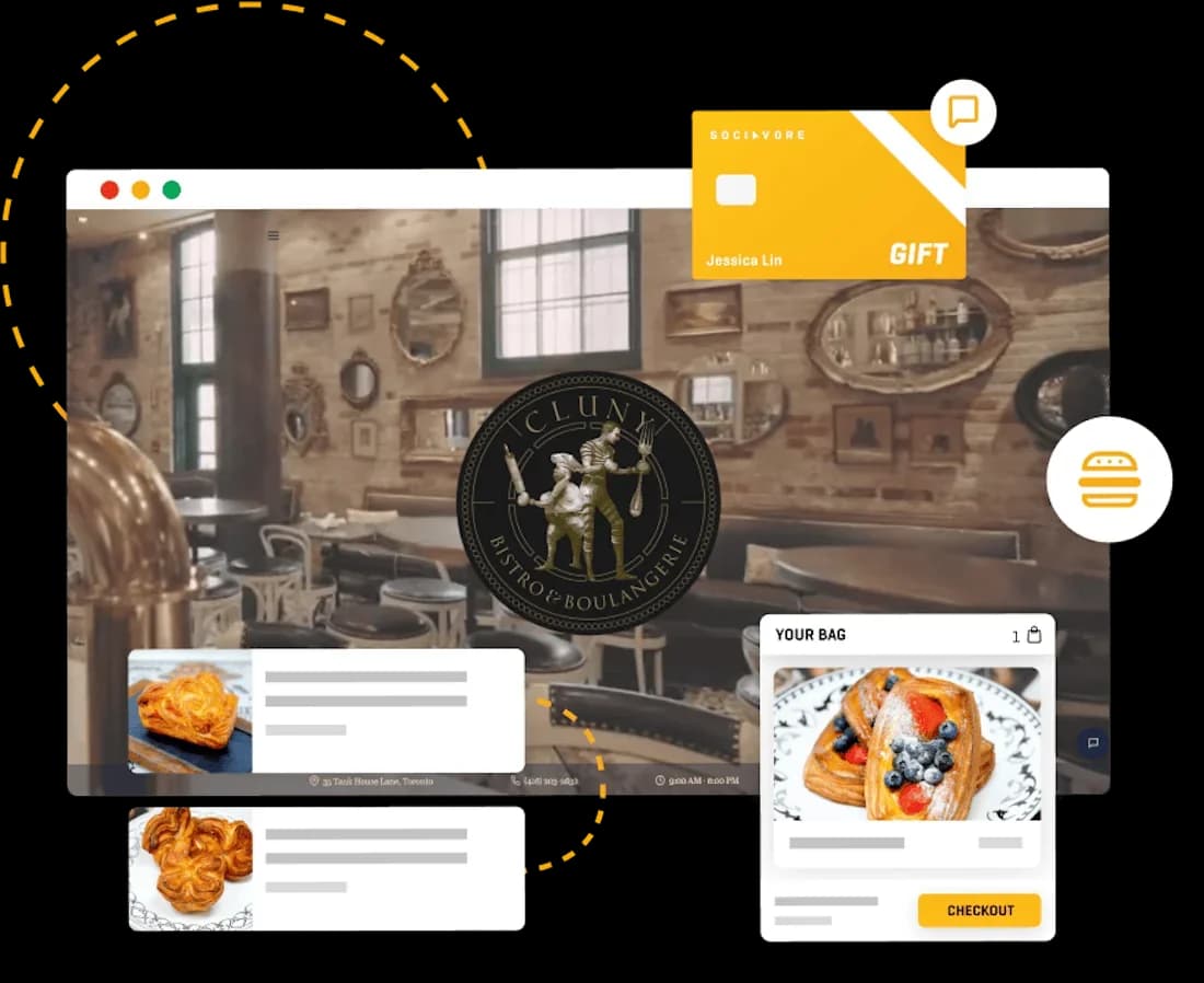 A powerful restaurant website builder, fully-integrated