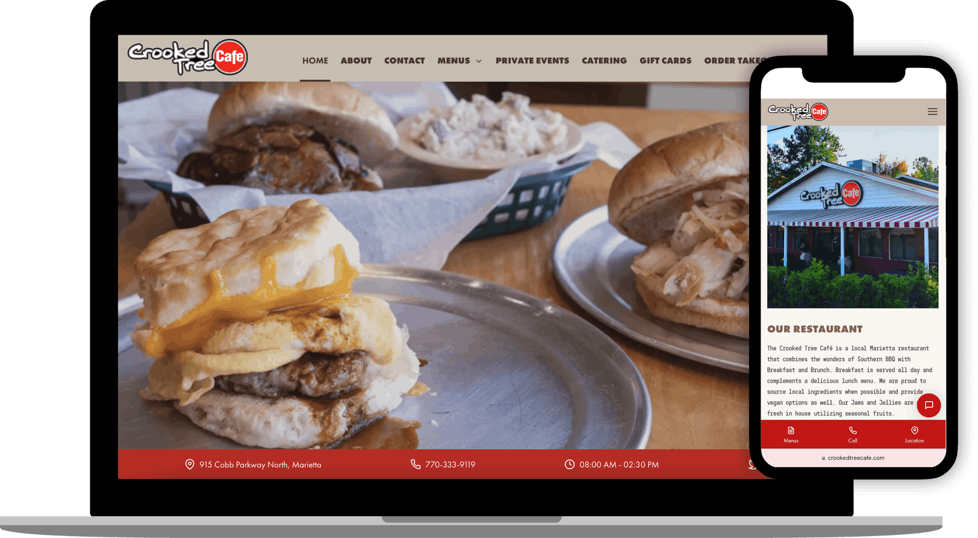 Crooked Tree Cafe Website