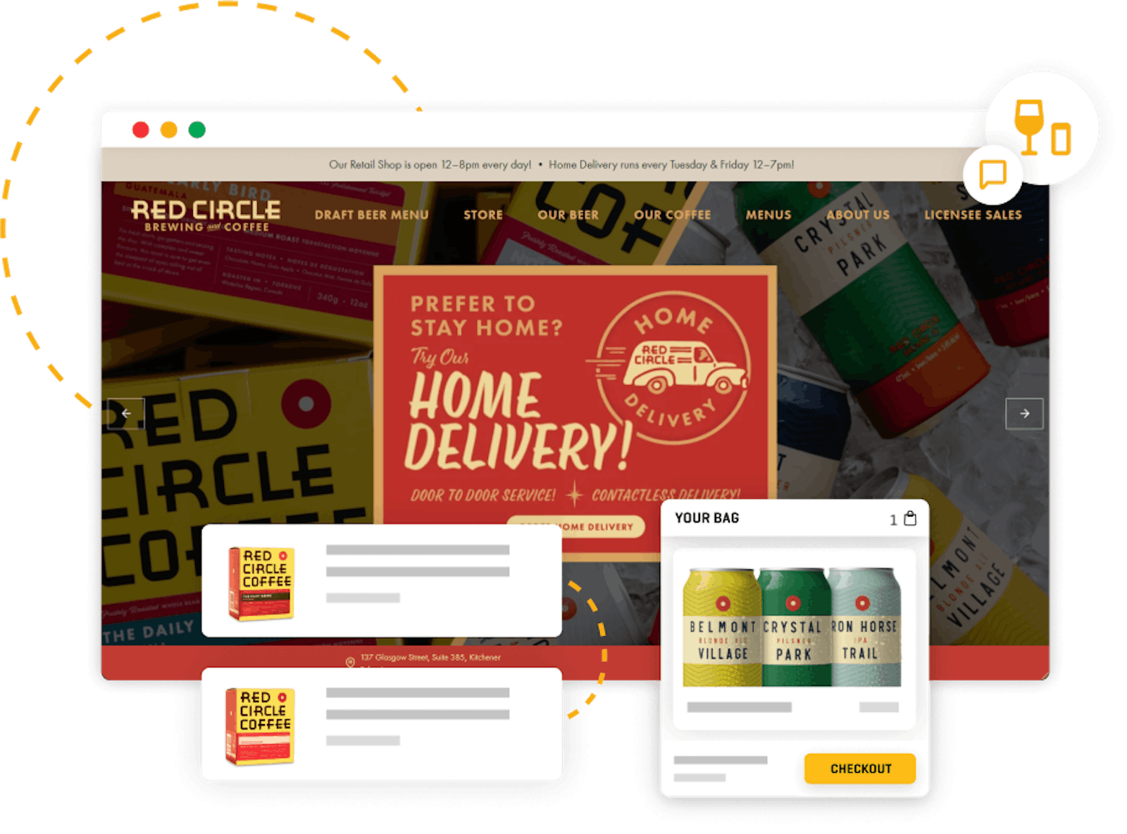 Brewery & winery ecommerce website