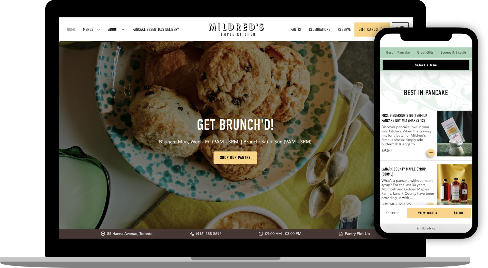 Mildred's Temple Kitchen Website